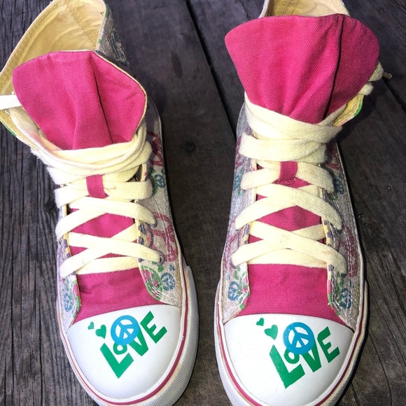 Justice Converse high top sneakers - Picture 4 of 7